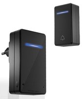 Draadloze Deurbel met 1 Ontvangers - Plug&Play - 7 Regelbaar Volume – 48 Melodie – Oplichtende LED’s – batterij van vijf jaar inbegrepen – regen waterdicht