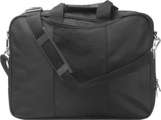 Sac à bandoulière / mallette / sac de travail noir 37 x 29 cm - Sac pour ordinateur / sac à documents avec bandoulière réglable