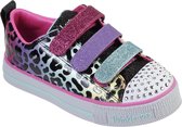 Skechers Twinkle Lite Sparkle Spots Meisjes Sneakers - Zwart - Maat 32