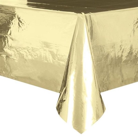 Tafelkleed/tafellaken goud 137 x 274 cm folie - Rechthoekig -  Tafeldecoratie... | bol.com