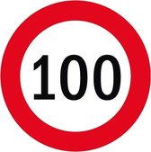 50x Bierviltjes 100 jaar thema stopborden - leeftijd feestartikelen en versieringen