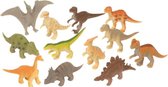 Speelset plastic dino figuren 12 delig - Prehistorische dieren dinosaurus speelgoed