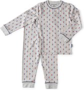 Little Label - pyjama - grey melee arrow -98-104 / 4Y - maat: 98/104 - bio-katoen