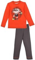 Minions - 2-delige Pyjama-set - Model "Wrestle Minions" - Rood & Grijs - 116 cm - 6 jaar