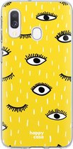 HappyCase Samsung Galaxy A40 Hoesje Flexibel TPU Happy Eyes Print