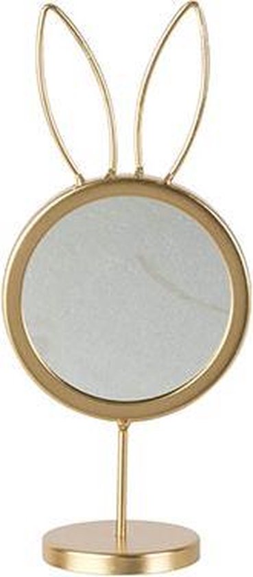 Spiegel op staander konijn - klein spiegeltje metaal goudkleurig - Leuk  voor een... | bol.com