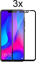 Huawei p smart plus 2018 screenprotector - Beschermglas Huawei p smart plus 2018 Screen Protector Glas - Full cover - 3 stuks
