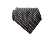 Mei's Easy Tie - Stropdas met rits - Geknoopte stropdas heren - 100% Satijn handgemaakt - zwart