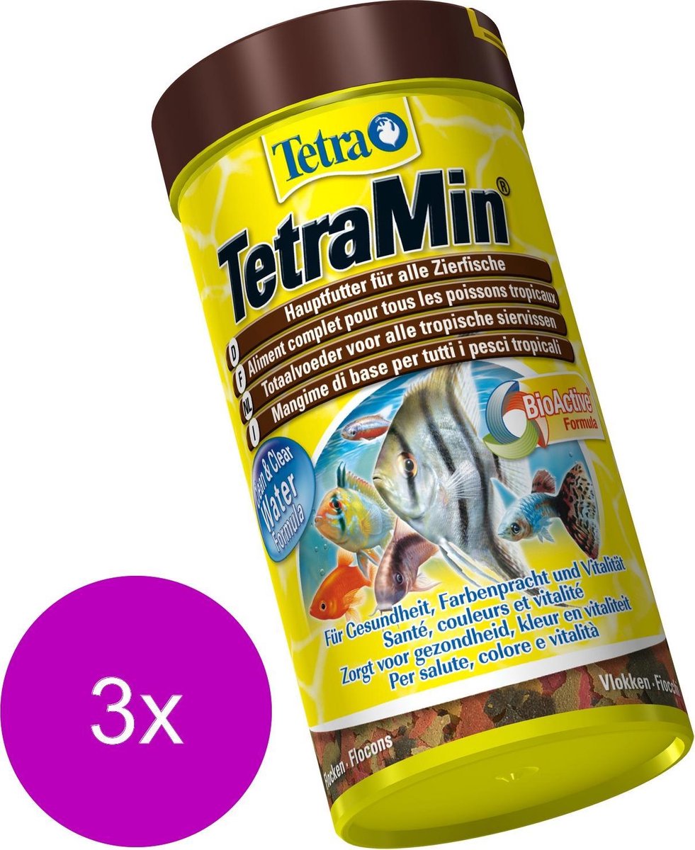 Tetra Tetramin Bio Active Vlokken - Vissenvoer - 3 x 250 ml