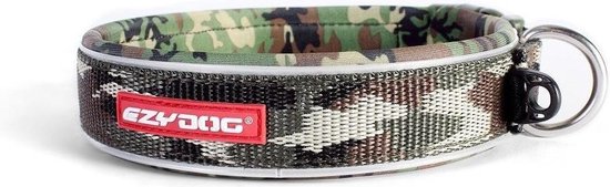 EzyDog Neo Classic Hondenhalsband - Halsband voor Honden - 30-33cm - Groen Camouflage