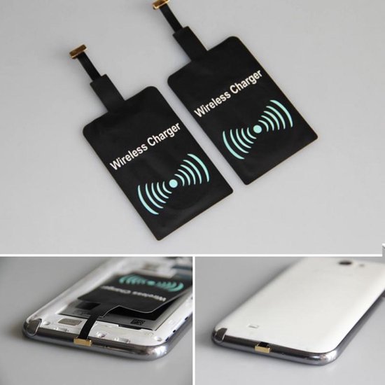 In onbetaald diep Micro USB Wireless Charging Receiver – Draadloos Oplaad Ontvanger – Plug  in/uit –... | bol.com