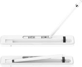 DrPhone CX Pro - Draadloos Oplader Case + Beschermhoes - Geschikt voor Apple Pencil 1st generatie - Ondersteuning Draadloze oplaadfunctie + Opbergbox – Wit/Grijs