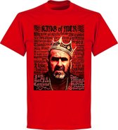 King Cantona Old Skool T-Shirt - Rood - 4XL