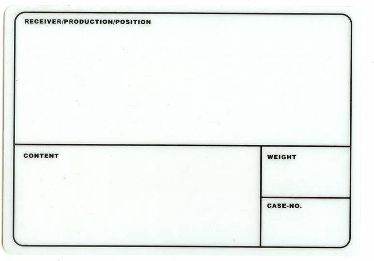 TD47 Flightcase Tour Label 210mm x 145mm Wit