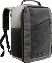 CabinMax Manhatten – Handbagage 20L – Rugzak – Schooltas - 40x20x25 cm – Compact Reistas – Lichtgewicht – Grijs/Grijs