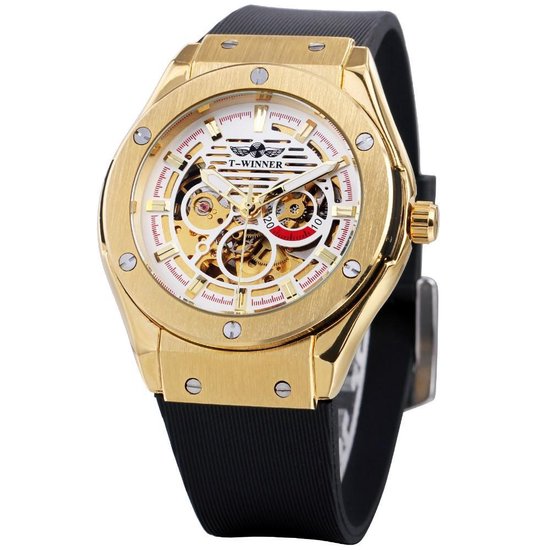 bol.com | Winner® Horloges voor Mannen Skeleton Jongens Heren Watch Horloge –...