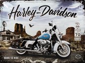 Wandbord - Harley Davidson Born To Ride - 30x40cm