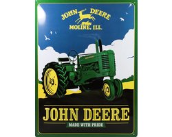 Wandbord - John Deere Made With Pride - 30x40cm