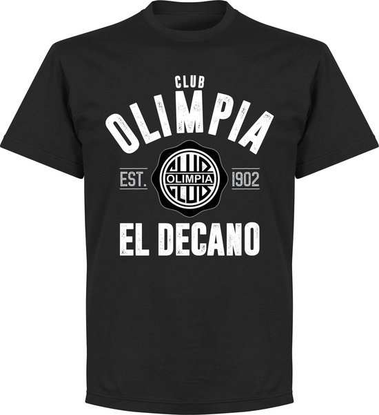Club Olimpia Established T-Shirt - Zwart - 4XL