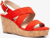 Blue Box dames sleehak sandalen - Oranje - Maat 37