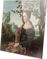 Maria Magdalena | Jan van Scorel | ca. 1530 | Plexiglas | Wanddecoratie | 100CM x 100CM | Schilderij | Oude meesters | Foto op plexiglas