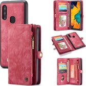 Caseme - vintage 2 in 1 portemonnee hoes - Samsung Galaxy A40  - Rood