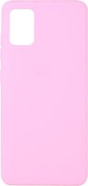 Shop4 - Samsung Galaxy A71 Hoesje - Zachte Back Case Mat Roze