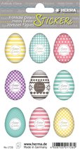 HERMA 1728 Stickers Décor Pasen Vrolijk pasen set gekleurde eieren