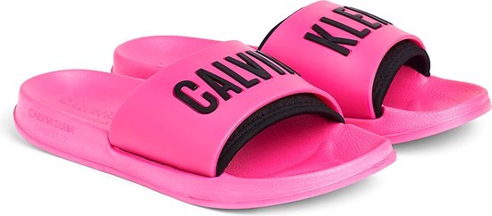Calvin Klein Slippers - Maat 39/40 - Vrouwen - roze/zwart | bol.com