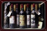 Wandbord - Red Wine Bottles -20x30cm-