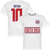 Costa Rica Bryan 10 Team T-Shirt - Wit  - 5XL