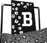 Tekstbord kinderkamer leopard met de letter B