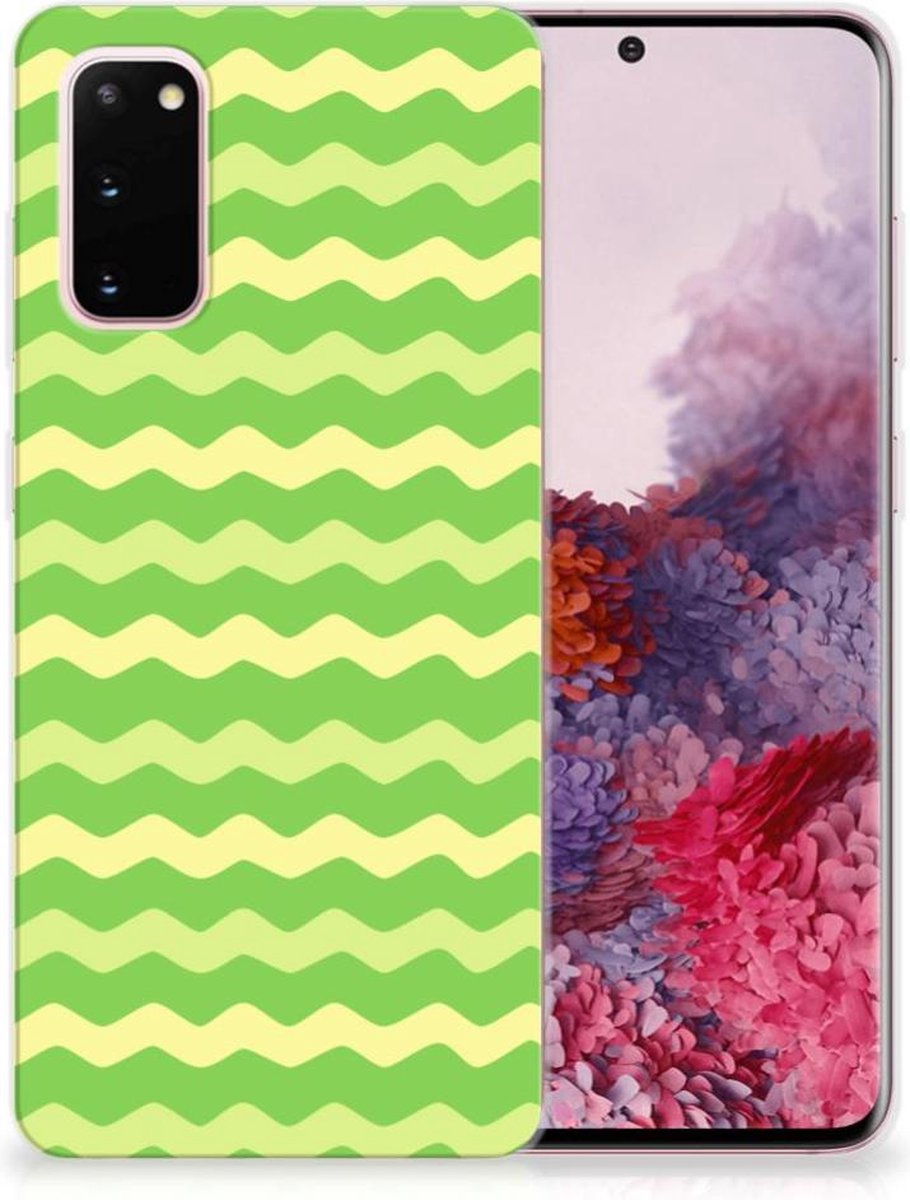 Samsung Galaxy S20 TPU bumper Waves Green