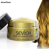 AtrustTeam – Kleur Haar Wax- Haarwax-HaircolorWax – Direct natuurlijke haarkleur, Natuurlijke ingrediënten Wasbaar-Feest wax –Tijdelijke Haarkleur-Carnaval- Moderne look- Haarcrème-Natuurlijke product -Waterbasis –Kleur:Blond(Geel) -Nieuw 2020