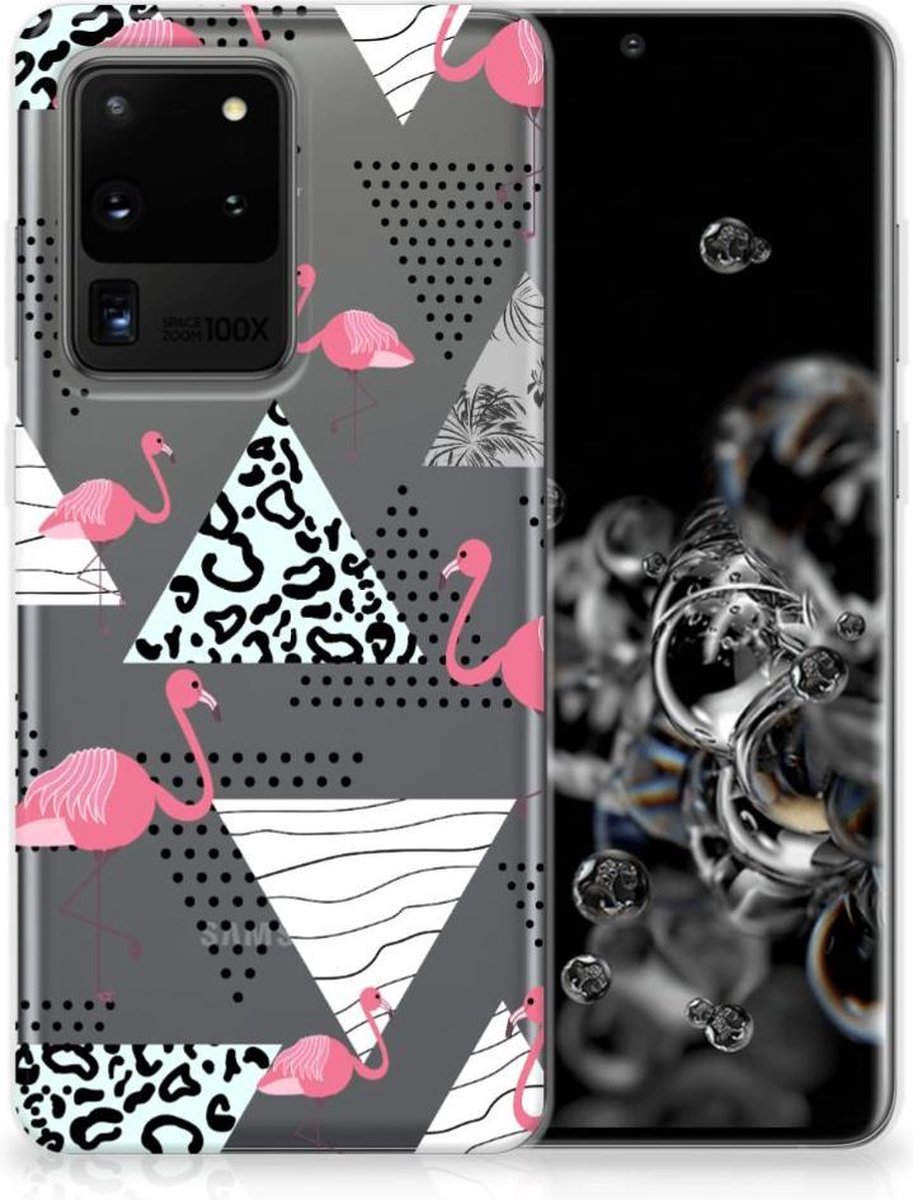 Samsung Galaxy S20 Ultra TPU Hoesje Flamingo Triangle