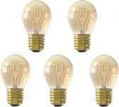 5 stuks Calex LED kogellamp E27 4W 2100K Goud dimbaar
