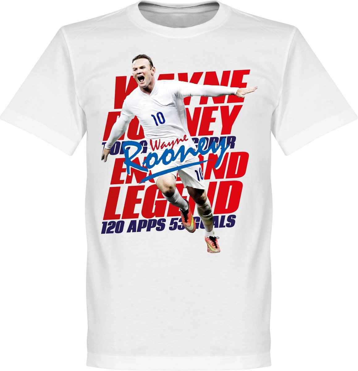 1159x1200.jpg Rooney Engeland Legend T-Shirt - Wit - S - Afbeelding 1