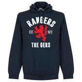 Rangers Established Hooded Sweater - Navy - XXL