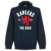 Rangers Established Hooded Sweater - Navy - XXL