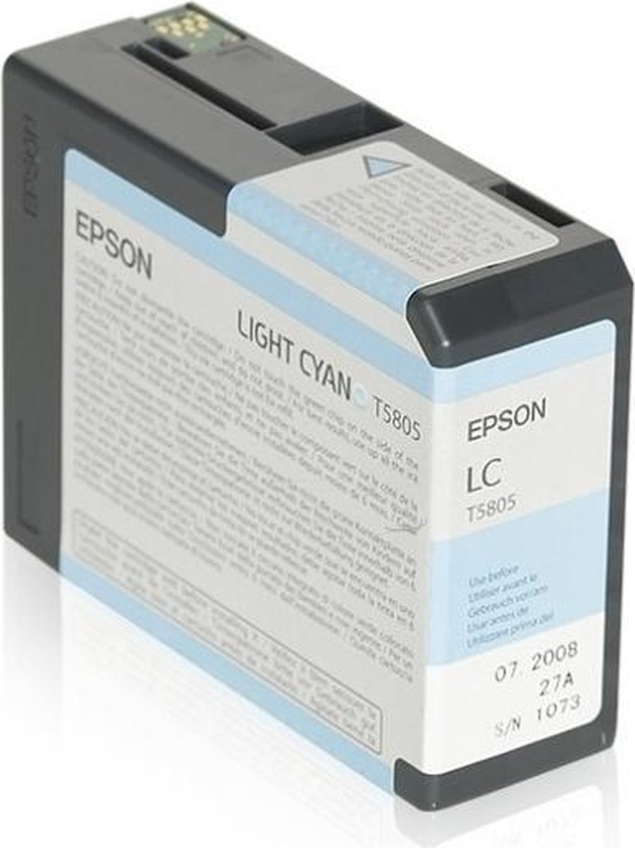 Epson T580 - Inktcartridge / Licht Cyaan
