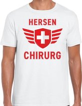 Hersen chirurg verkleed t-shirt wit voor heren - hersenspecialist carnaval / feest shirt kleding / kostuum S