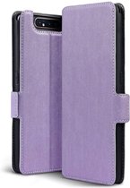 Samsung Galaxy A80 hoesje, MobyDefend slim-fit extra dunne bookcase, Paars | GSM Hoesje / Telefoonhoesje Geschikt Voor: Samsung Galaxy A80