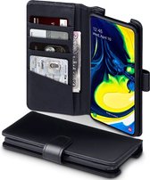 Samsung Galaxy A80 hoesje - MobyDefend luxe echt leren bookcase - Zwart - GSM Hoesje - Telefoonhoesje Geschikt Voor: Samsung Galaxy A80