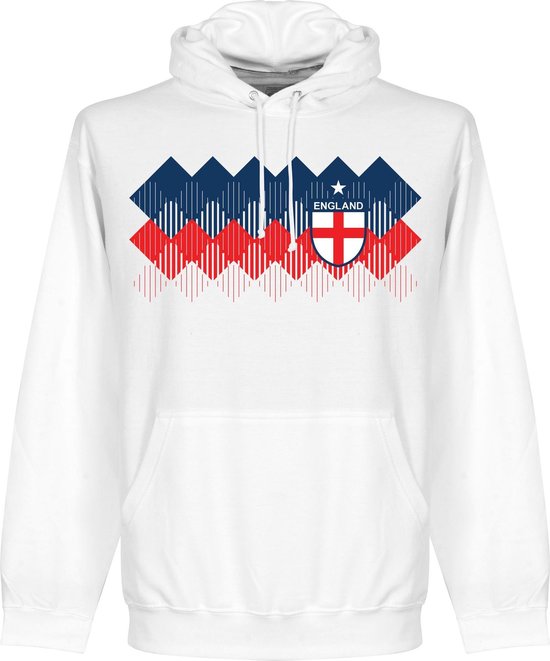 Engeland 2018 Pattern Hooded Sweater - Wit - XXL
