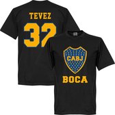 Boca Juniors Tevez Logo T-Shirt - Zwart - XS