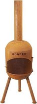 BonFeu BonBono Roest Tuinhaard - L 45 x B 45 x H 165 cm - Staal - Bruin