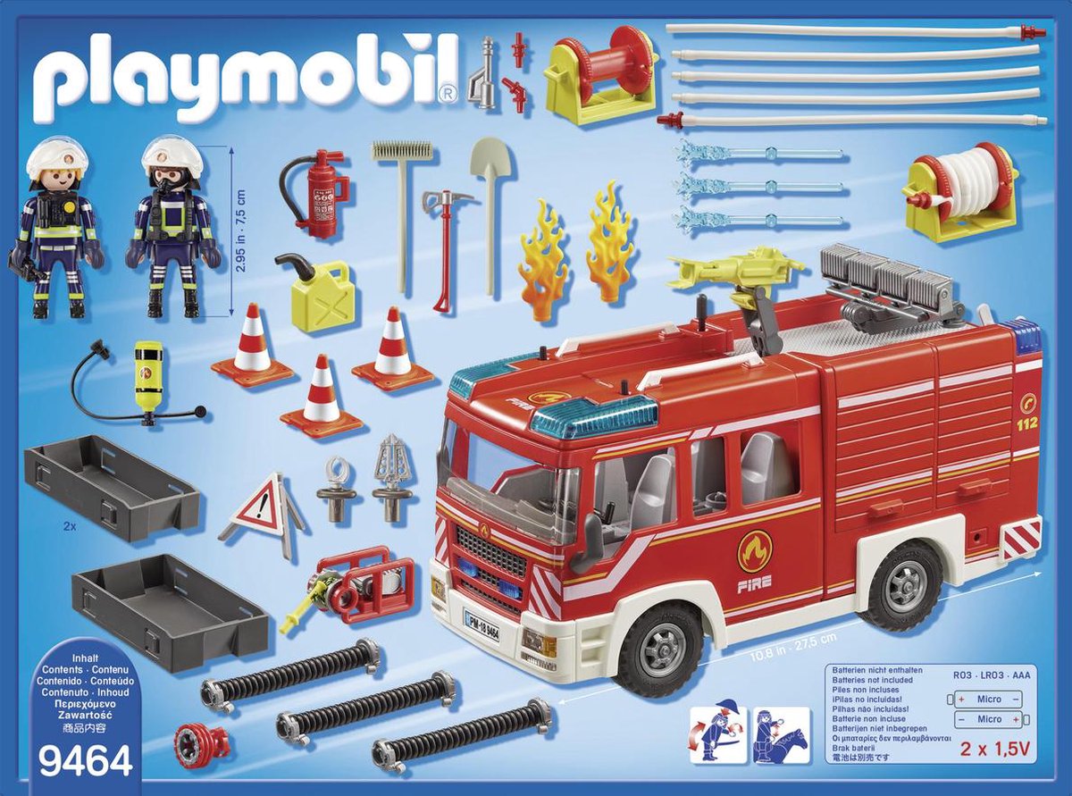PLAYMOBIL City Action Brandweer pompwagen - 9464 | bol.com