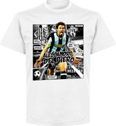 Del Piero Comic T-shirt - Wit - 5XL