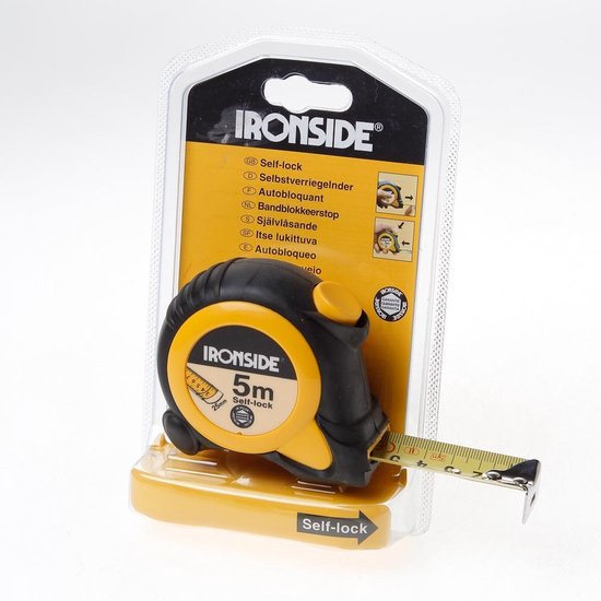 Ironside Rolbandmaat rubber ABS 5 meter x 25mm