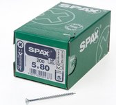 Spax Spaanplaatschroef Verzinkt PK 5.0 x 80 - 200 stuks